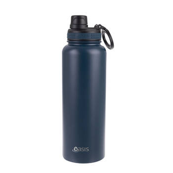 Oasis Stainless Steel Insulated Challenger Sports Bottle w/ Cap 1.1L Navy