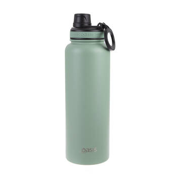 Oasis Stainless Steel Insulated Challenger Sports Bottle w/ Cap 1.1L Sage Green