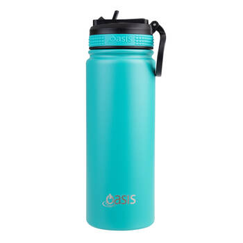 Oasis Stainless Steel Insulated Challenger Sports Drink Bottle 550ml Turquoise