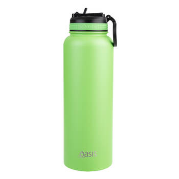 Oasis Stainless Steel Insulated Challenger Sports Bottle 1.1L Neon Green