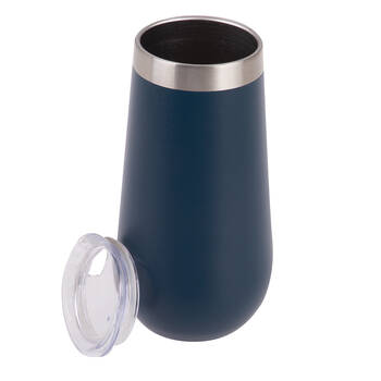 Oasis Stainless Steel Insulated Champagne Flute Double Walled 180ml Navy