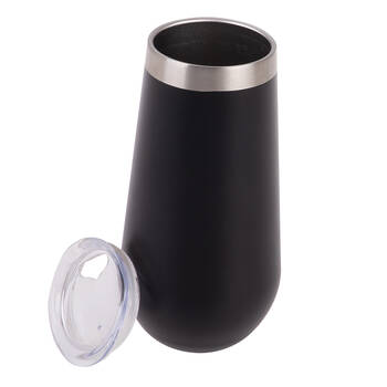 Oasis Stainless Steel Insulated Champagne Flute Double Walled 180ml Onyx