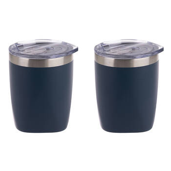 2PK Oasis Stainless Steel Double Wall Insulated Old Fashion Tumbler 300ml Matte Navy
