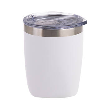 Oasis Stainless Steel Double Wall Insulated Old Fashion Tumbler 300ml White