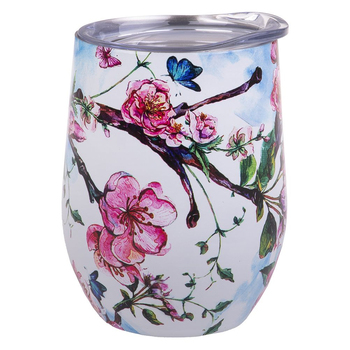 Oasis 330ml Double Wall Insulated Wine Tumbler - Spring Blossom