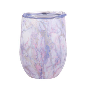 Oasis Stainless Steel Insulated Wine Tumbler Double Walled 330ml Silver Quartz