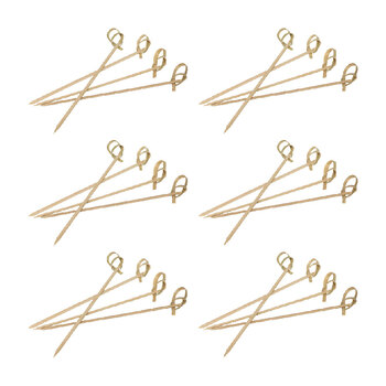 6 x 40pc Wiltshire Entertaining Finger Food/Cocktail Party Skewers 10cm