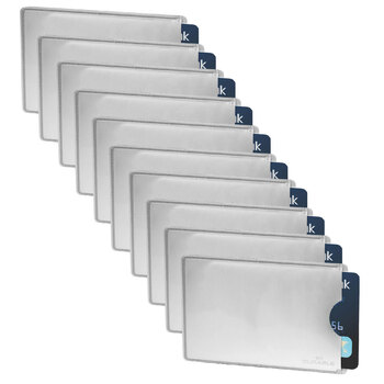 10PK Durable 9cm Card Holder RFID Secure Sleeve - Opaque