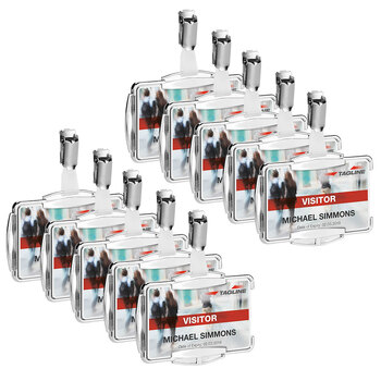 10PK Durable Card Holder RFID Secure Mono - Silver