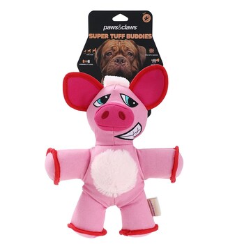 Paws & Claws Pet/Dog Super Tuff Buddies 32x24cm Oxford Toy - Pig