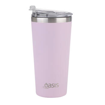 Oasis Stainless Steel Insulated Travel Mug Double Walled 480ml Carnation