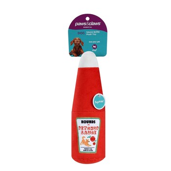 Paws & Claws 20x8cm  Plush Tomato Sauce Bottle