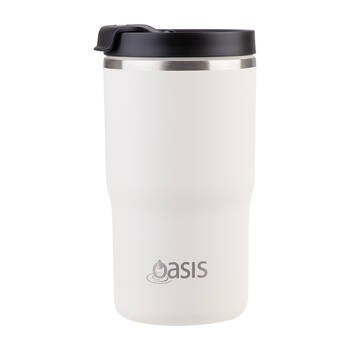 Oasis Ceramic Lined Stainless Steel Insulated Travel Mug 480ml Alabaster