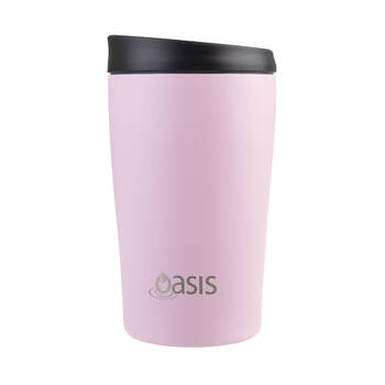 Oasis Stainless Steel Insulated Travel Cup Double Walled 380ml Carnation