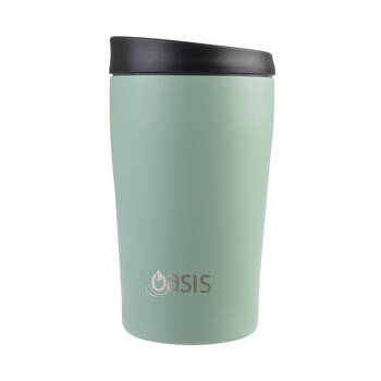 Oasis Stainless Steel Insulated Travel Cup Double Walled 380ml Sage Green