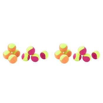 2x 4PK Paws & Claws Mini Felt Catnip Tennis Ball Pink 4cm