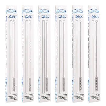 6x 4pc Oasis Tritan Commuter Travel Tumbler Straw Set w/ Cleaning Brush