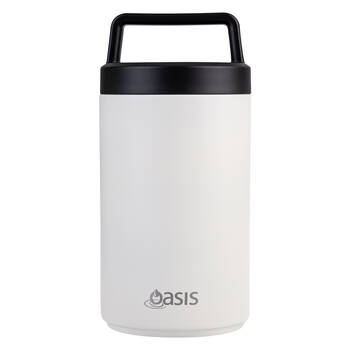 Oasis Stainless Steel Double Wall Insulated Food Flask w/ Handle 700ml Alabaster