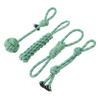 4PK Paws & Claws Rope Tugger Toys 28cm Assorted