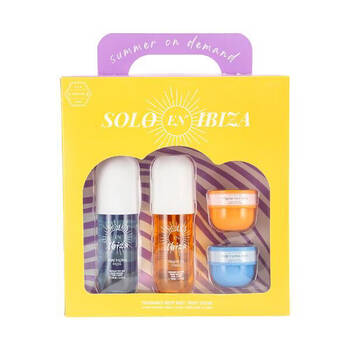 4pc Solo En Ibiza Bath & Body Fragrance Mist Cream Gift Set Dual Delight