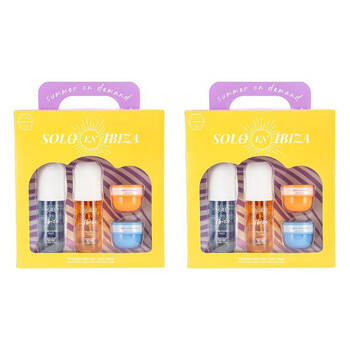 2x 4pc Solo En Ibiza Bath & Body Fragrance Mist Cream Gift Set Dual Delight
