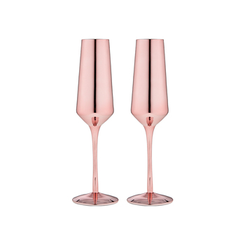 2pc Tempa Aurora Rose Champagne Glasses 225ml