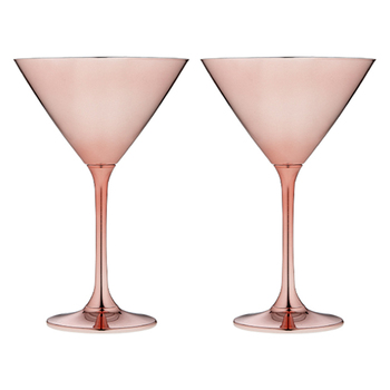 2pc Tempa Aurora Rose Martini Glasses 190ml