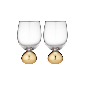 2pc Tempa Astrid Gold Wine Glass