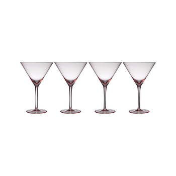 4pc Tempa Esme Blush Martini Glass