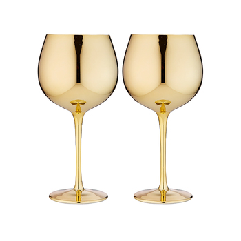 2pc Tempa Aurora Gold Gin Glass