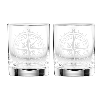 2pc Tempa Atticus Compass Whisky Glass
