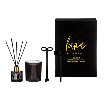 Tempa Luna Midnight Complete Candle Diffuser Gift Set