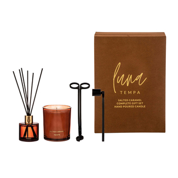 Tempa Luna Salted Caramel Complete Candle Diffuser Gift Set