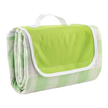 Delilah Gingham 150cm Foldable Picnic Blanket - Sage