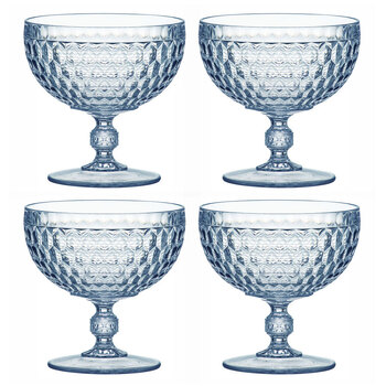 4PK Tate Round 450ml/12cm Acrylic Dessert Bowl Serving Dish - Sky