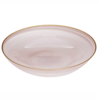 Ismay Round 2.25L Salad Glass Bowl Serving Dish - Pink