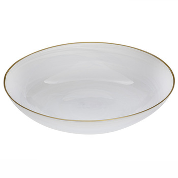 Ismay Round 2.25L Salad Glass Bowl Serving Dish - White