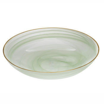 Ismay Round 2.25L Salad Glass Bowl Serving Dish - Green