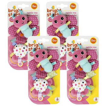 4PK Bright Starts Rattle Me Bracelet