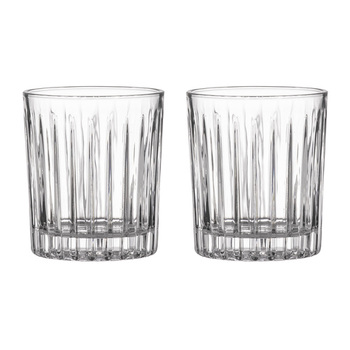 2PK Xavier Crystal 275ml Whisky Glass Cup Set - Clear