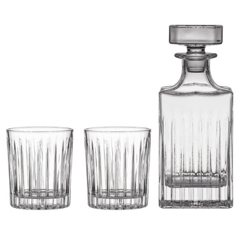 3pc Xavier Whisky 650ml Decanter & 275ml Glasses Set - Clear