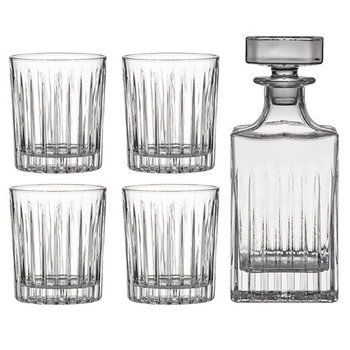 5pc Xavier Whisky 650ml Decanter & 275ml Glasses Set - Clear