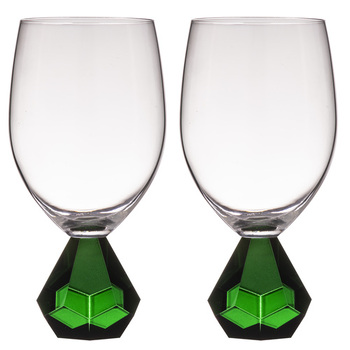 2PK Zhara 350ml Wine Glass/Water Drinkware Cup - Emerald