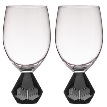 2PK Zhara 350ml Wine Glass/Water Drinkware Cup - Onyx