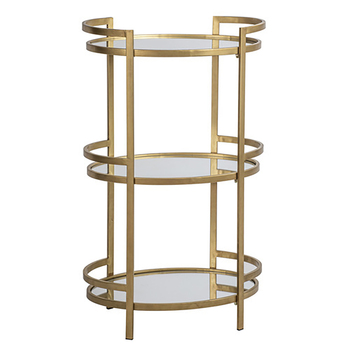 Bradley 89cm Display Unit Storage Rack Stand - Gold