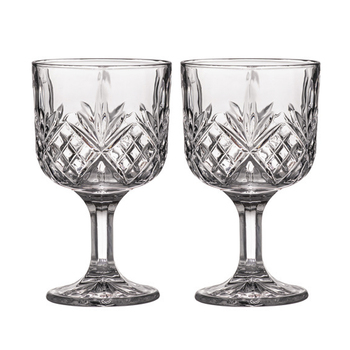 2PK Ophelia Crystal 700ml Gin Glasses Cup Set - Clear