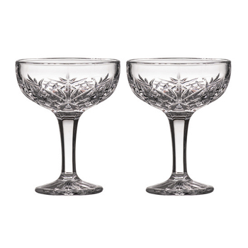 2PK Ophelia Crystal 400ml Coupe Glasses Cocktail Cup - Clear