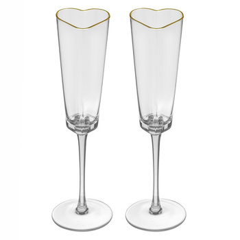 2pc Amour Clear Thin White Wine/Champagne Glass/Glassware 