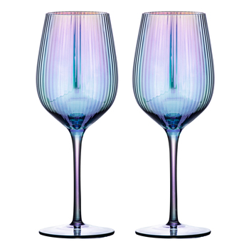2pc Tempa Thalia 420ml Stemmed Crystal Wine Glass - Black Pearl
