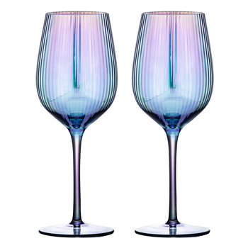 2pc Tempa Thalia 420ml Stemmed Crystal Wine Glass - Black Pearl